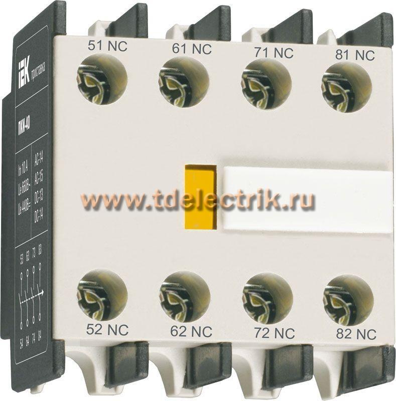 Фотография №1, Приставка ПКИ-40 доп.контакты 4з   ИЭК