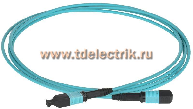 Фотография №1, Сборка кабельная волоконно-оптическая MTP male - MTP male 8 ОВ тип B MM OM3 55м