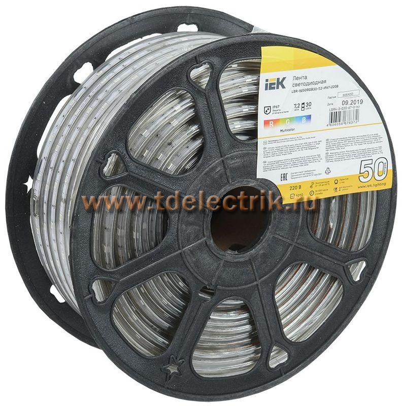 Фотография №1, Лента LED 50м LSR-5050RGB30-7,2-IP67-220В IEK