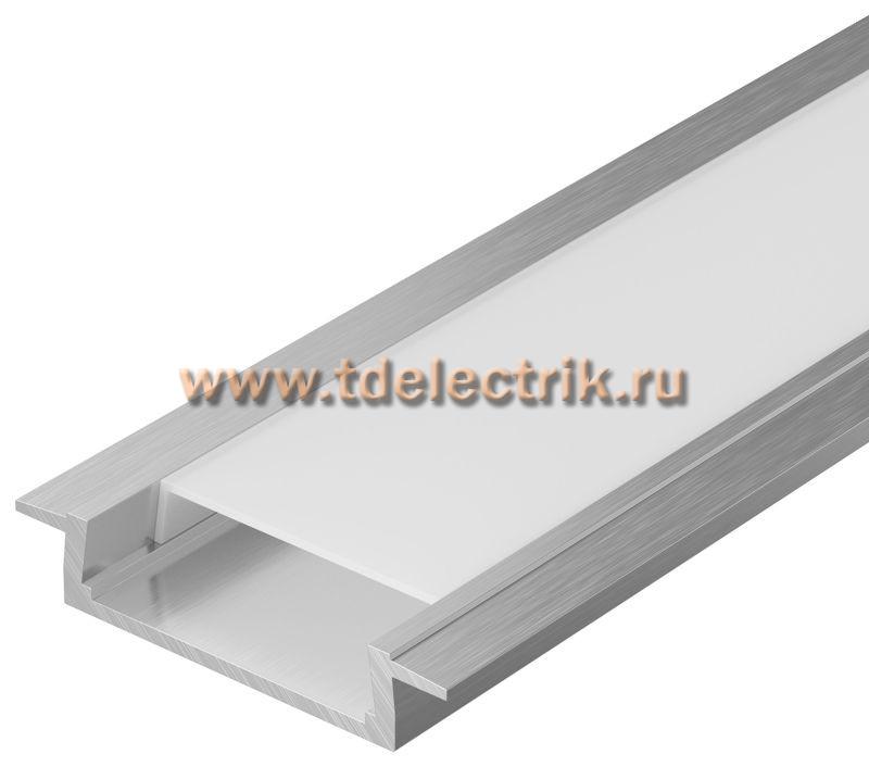 Фотография №1, Профиль алюм. для LED ленты 3006 встр. трап. 2м к-т опал IEK
