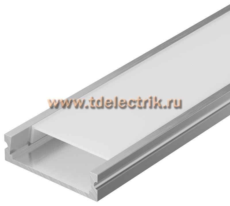 Фотография №1, Профиль алюм. для LED ленты 2406 встр. трап. 2м к-т опал IEK