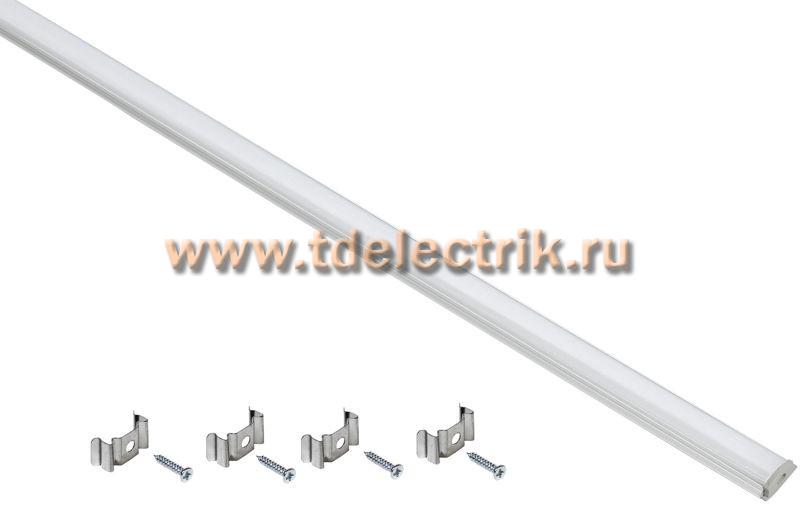 Фотография №1, Профиль алюм. для LED ленты 1606 накл. гибк. 2м к-т опал IEK