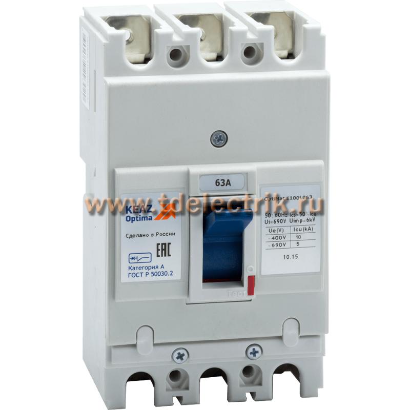 Фотография №1, Выключатель автоматический OptiMat E100L063-УХЛ3