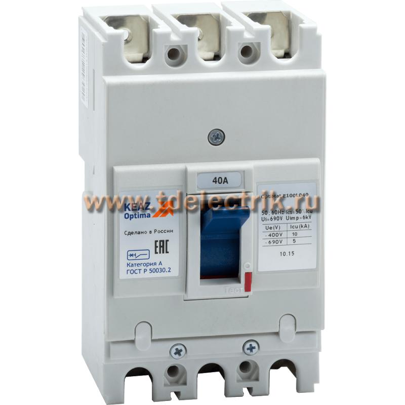 Фотография №1, Выключатель автоматический OptiMat E100L040-УХЛ3