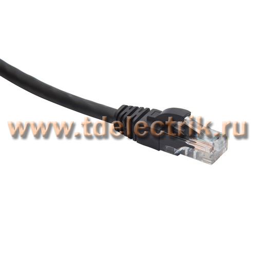 Фотография №1, Коммутационный шнур U/UTP категория 5e LSZH нг(А)-HF 15,0 м, черный