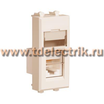 Фотография №1, Компьютерная розетка RJ-45 модульная, кат.6 экранированная, 