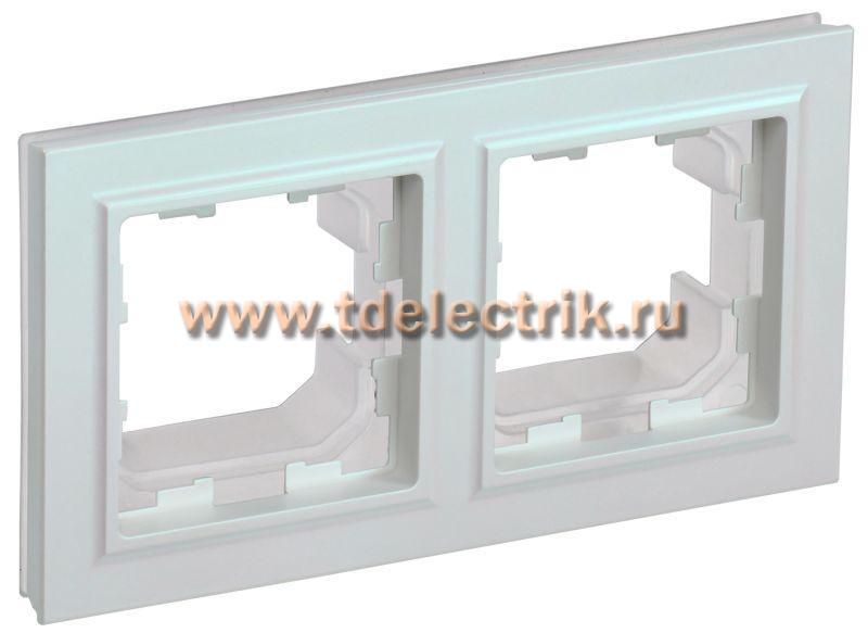 Фотография №1, BRITE Рамка 2-мест. IP44 РУ-2-БрЖ-44 жемч. IEK