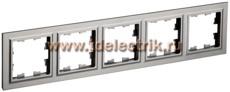 Фотография №1, BRITE Рамка 5-мест. РУ-5-БрС сталь IEK