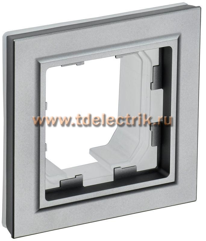 Фотография №1, BRITE Рамка 1-мест. IP44 РУ-1-БрС-44 сталь IEK