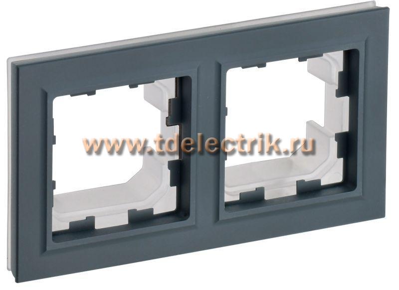 Фотография №1, BRITE Рамка 2-мест. IP44 РУ-2-БрГ-44 граф. IEK