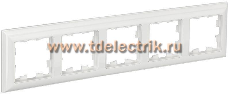Фотография №1, BRITE Рамка 5-мест. РУ-5-Бр бел./бел. IEK