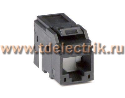 Фотография №1, Модуль Keystone RJ45 CAT 6A неэкранированный, черный