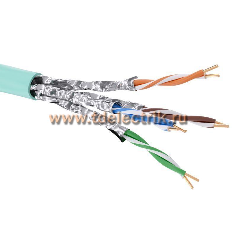 Фотография №1, Витая пара CAT 6A, U/UTP Application, нг(А)-LSLTx, бухта 500м, аква