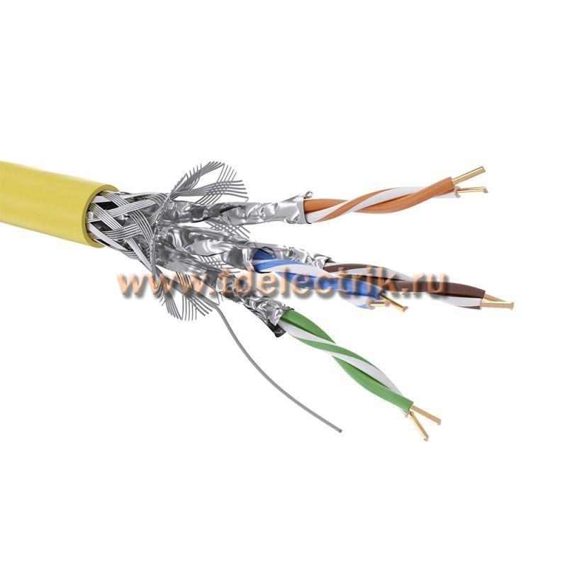 Фотография №1, Витая пара CAT 7А, S/FTP, нг(А)-HF, бухта 500м, желтый