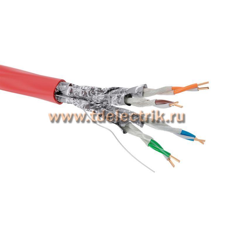 Фотография №1, Витая пара CAT 6A, U/FTP, нг(А)-FRHF, бухта 500м, красный