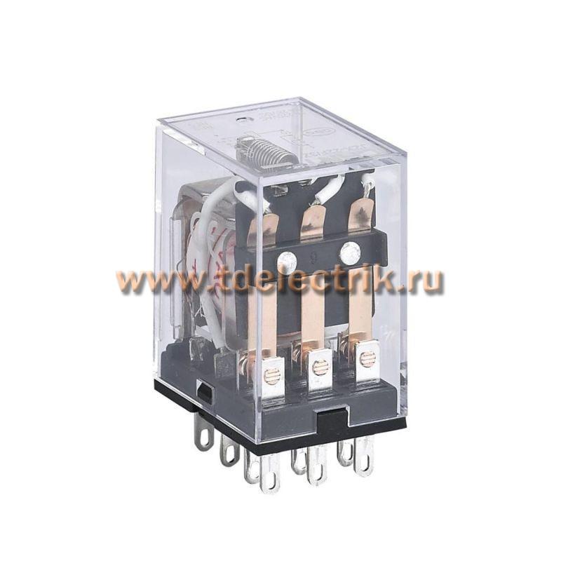 Фотография №1, Промежуточное реле JZX-22F(D) 3 конт. с инд. LED 5А 12В AC (R)