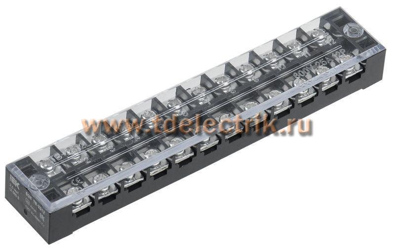 Фотография №1, Блок зажимов БЗН ТВ-2512 2,5 мм2 25А 12 пар IEK
