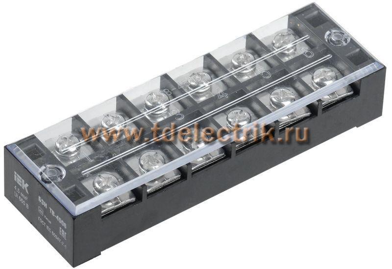 Фотография №1, Блок зажимов БЗН ТВ-4506 4,5 мм2 45А 6 пар IEK