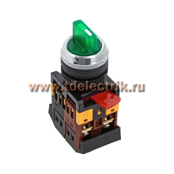 Фотография №1, Переключатель ANC-22 3P зеленый с подсветкой 220В NO+NC EKF PROxima