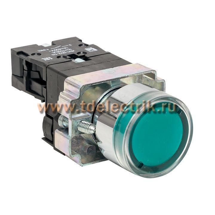 Фотография №1, Кнопка BA31 с подстветкой 230В зеленая NO EKF PROxima