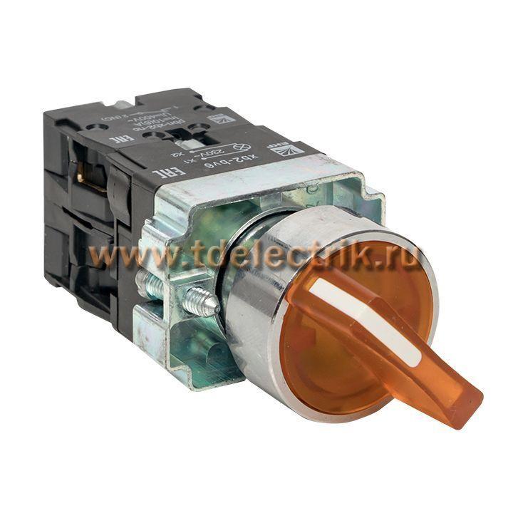 Фотография №1, Переключатель BD21 2P c желтой подстветкой 24В NO EKF PROxima