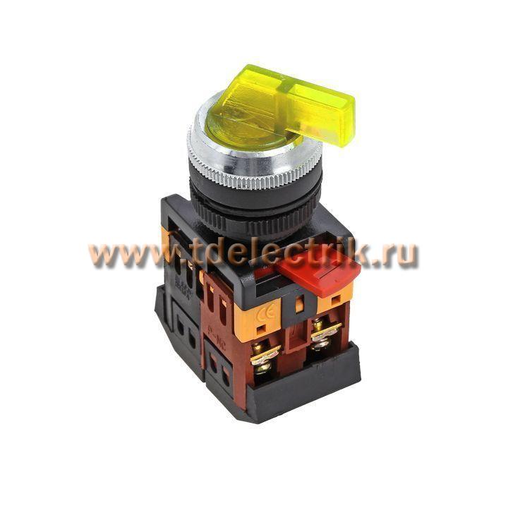 Фотография №1, Переключатель ANLC-22 3P желтый с подсветкой 380В NO+NC EKF PROxima