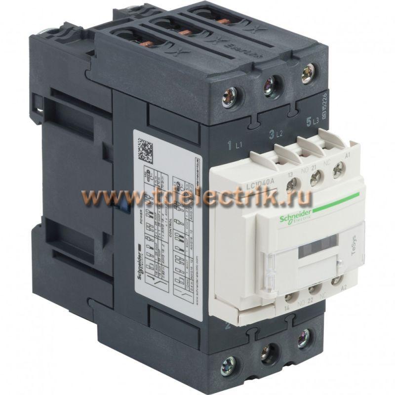 Фотография №1, 3P Контактор EVERLINK AC3 440В 40A катушка управления 24В AC 50/60ГЦ