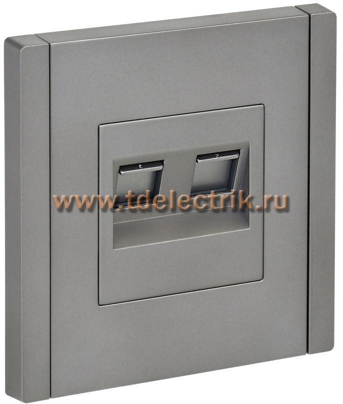 Фотография №1, FORTE&PIANO Розетка комп. 2-ая RJ45 кат.6 FP534 ст. IEK