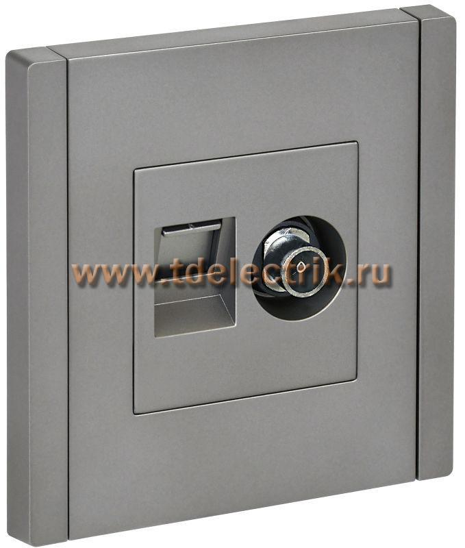 Фотография №1, FORTE&PIANO Розетка двойная TV+RJ45 кат.5E FP536 ст. IEK