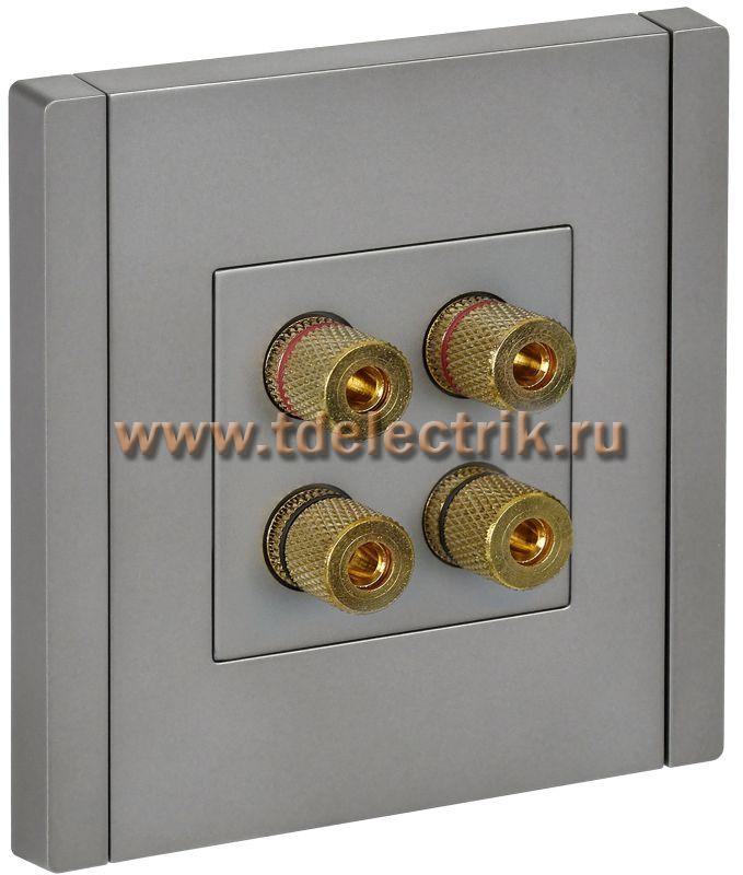 Фотография №1, FORTE&PIANO Аудиорозетка 4-мест. FP539 ст. IEK