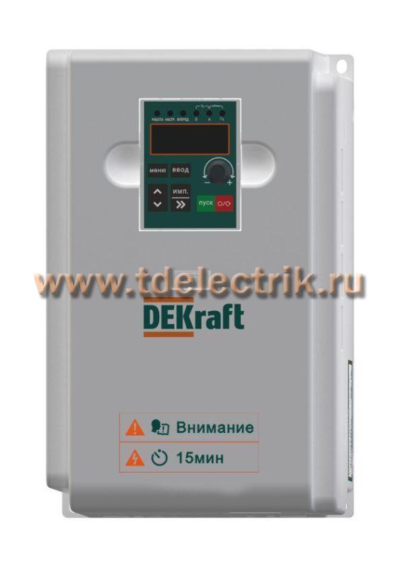Фотография №1, Преобразователь частоты DEKV060-7.5/11кВт 3 фазы 380В с торм. модулем