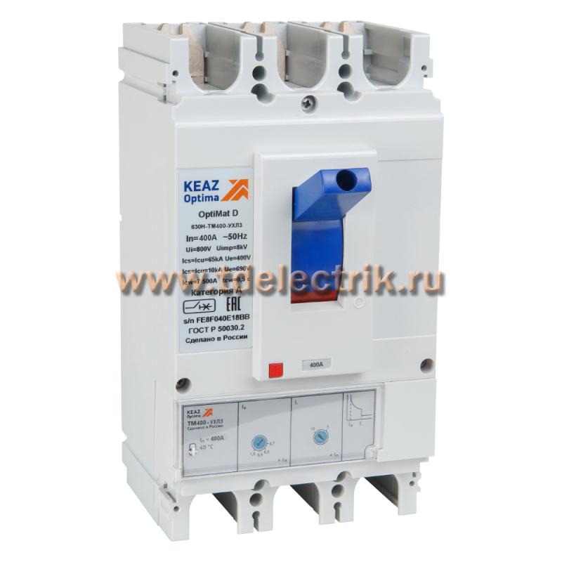Фотография №1, Выключатель автоматический OptiMat D630F-TM400-УХЛ3