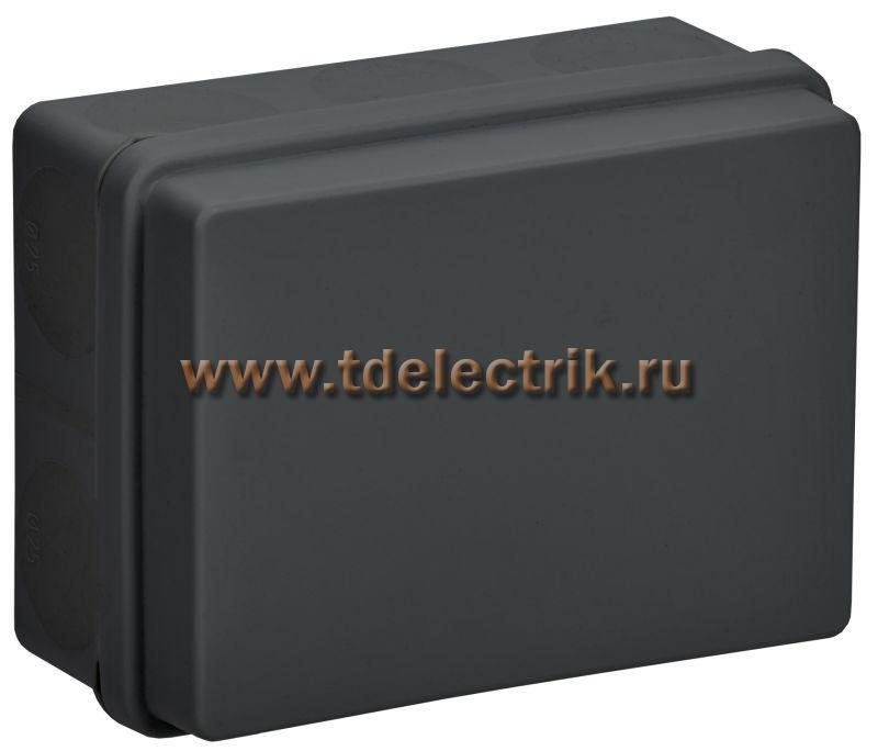 Фотография №1, Коробка распаячная КМ42441 о/п 150х110х70мм IP67 10вв. черная IEK