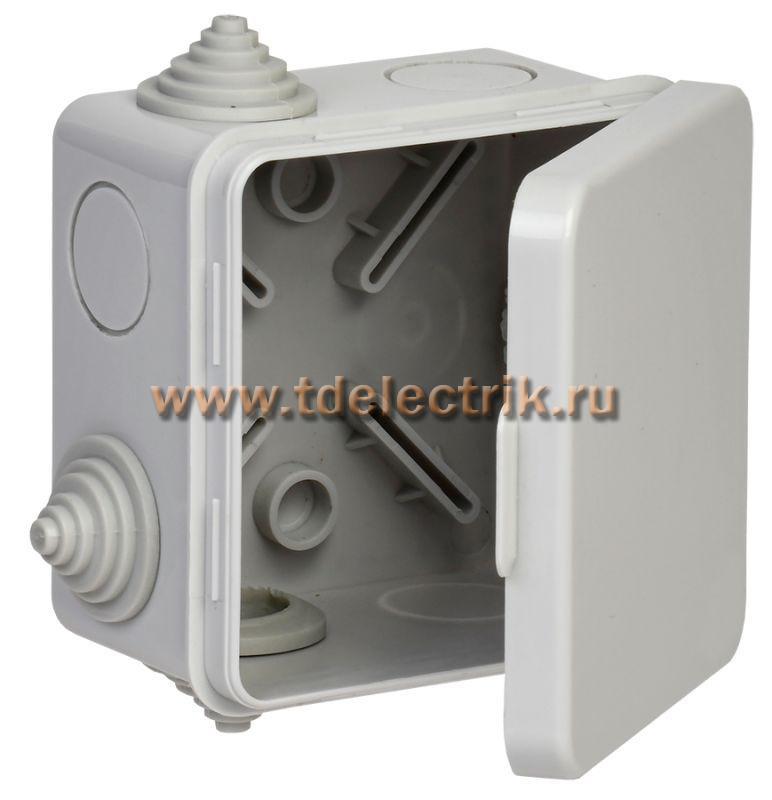 Фотография №1, Коробка распаячная КМ41238 80х80х50мм о/к IP54 7 вв. серая IEK