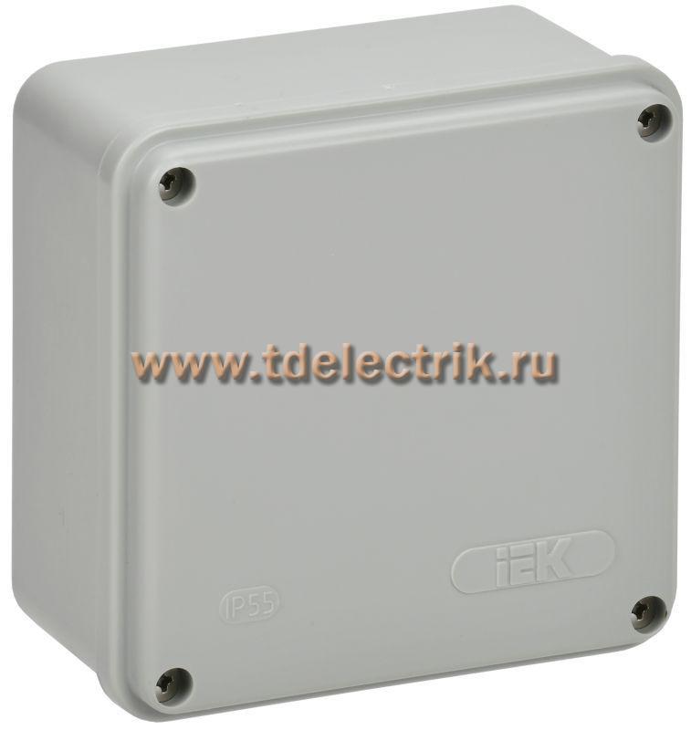 Фотография №1, Коробка распаячная КМ41259 о/п 100х100х50мм IP44 серая IEK