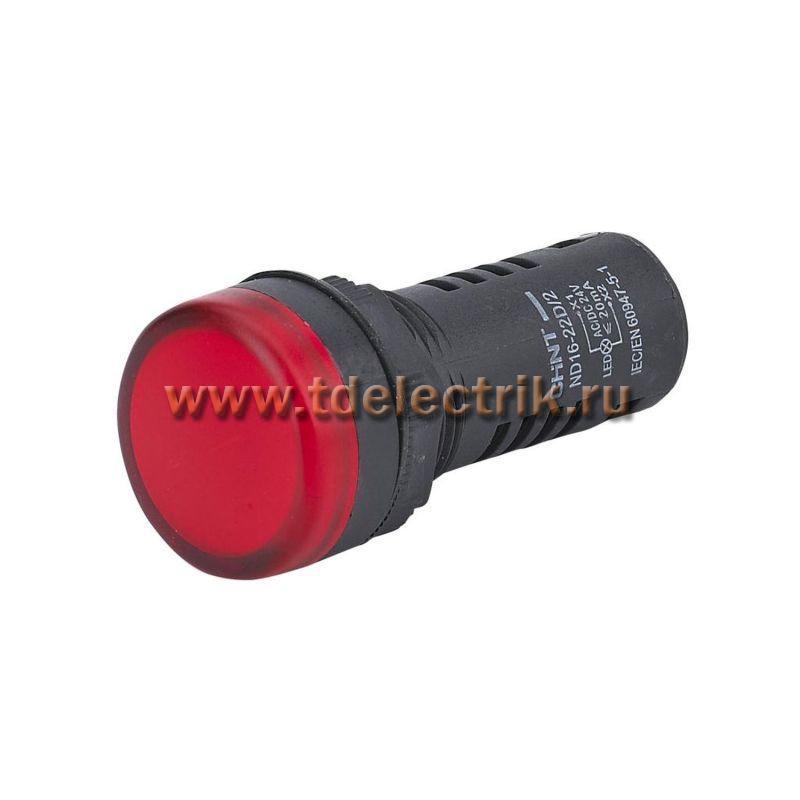 Фотография №1, Индикатор ND16-22D/4C красный, встр. конденсатор, IP65 АС230В (R)