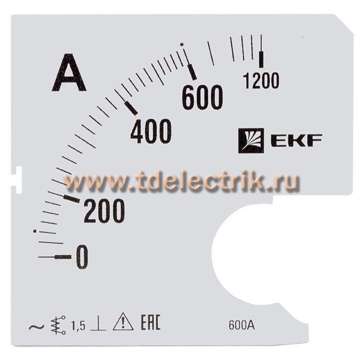 Фотография №1, Шкала сменная для A961 600/5А-1,5 EKF PROxima