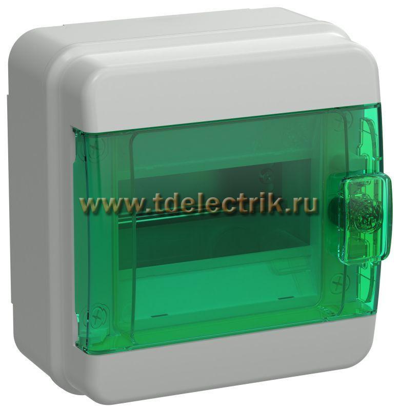 Фотография №1, TEKFOR Корпус пласт. КМПн-6 IP65 зелен. прозр. дверь IEK