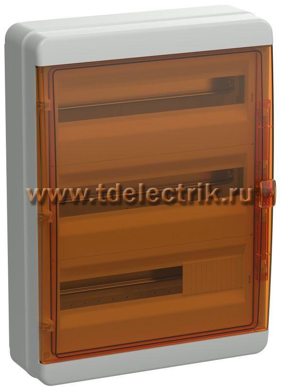 Фотография №1, TEKFOR Корпус пласт. КМПн-54 IP65 оранж. прозр. дверь IEK