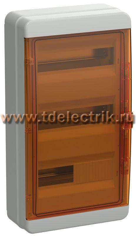 Фотография №1, TEKFOR Корпус пласт. КМПн-36 IP65 оранж. прозр. дверь IEK