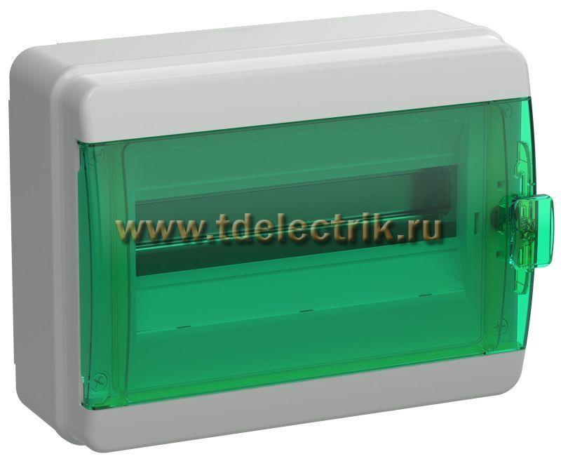 Фотография №1, TEKFOR Корпус пласт. КМПн-12 IP65 зелен. прозр. дверь IEK