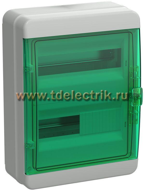 Фотография №1, TEKFOR Корпус пласт. КМПн-24 IP65 зелен. прозр. дверь IEK