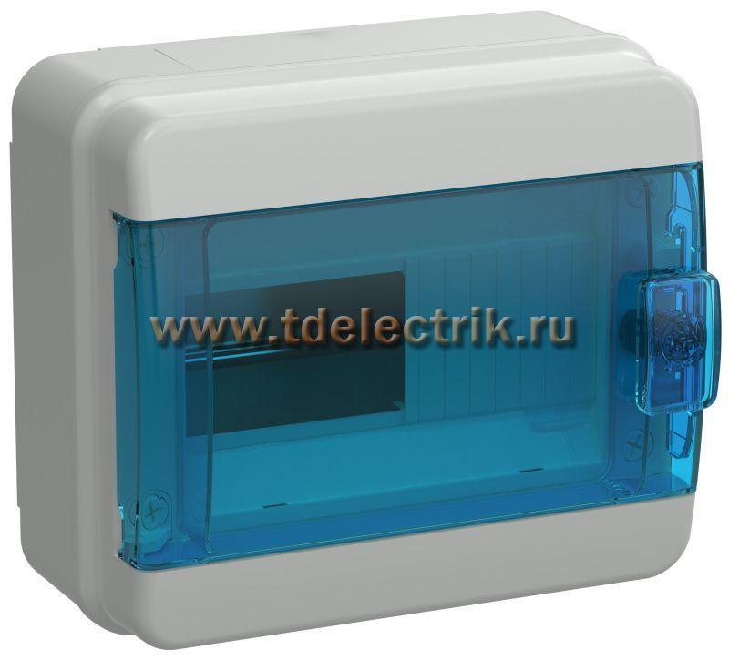 Фотография №1, TEKFOR Корпус пласт. КМПн-8 IP65 син. прозр. дверь IEK