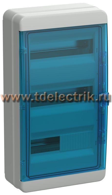 Фотография №1, TEKFOR Корпус пласт. КМПн-36 IP65 син. прозр. дверь IEK