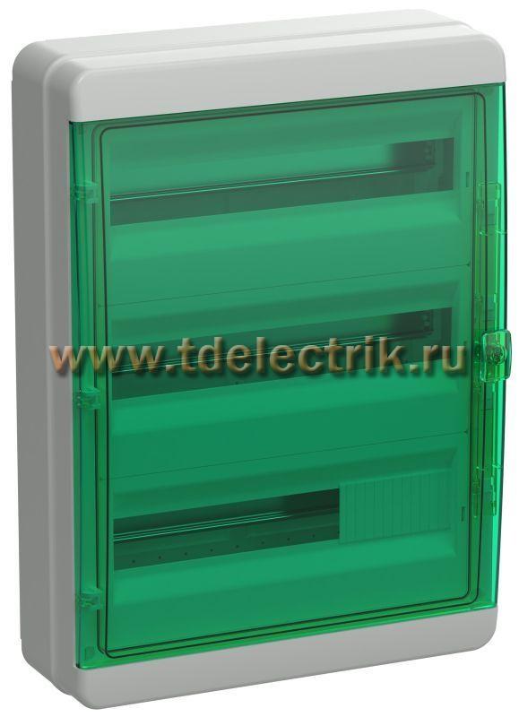 Фотография №1, TEKFOR Корпус пласт. КМПн-54 IP65 зелен. прозр. дверь IEK