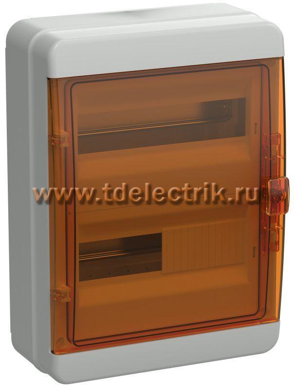Фотография №1, TEKFOR Корпус пласт. КМПн-24 IP65 оранж. прозр. дверь IEK