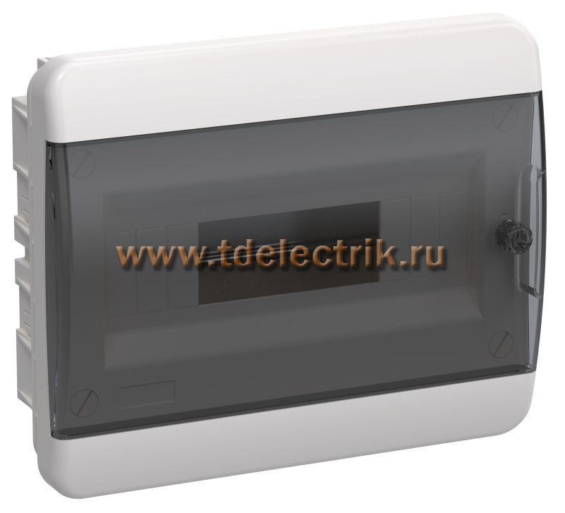Фотография №1, TEKFOR Корпус пласт. ЩРВ-П-12 IP41 черн. прозр. дверь IEK