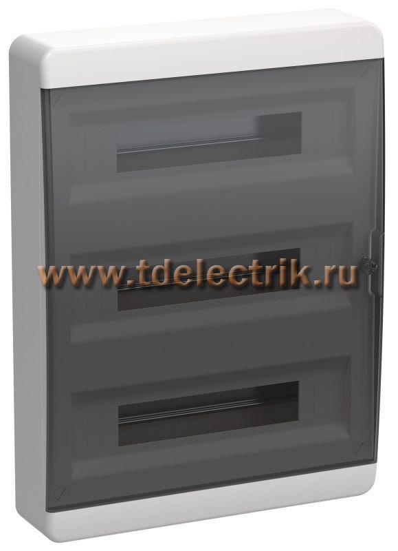 Фотография №1, TEKFOR Корпус пласт. ЩРН-П-54 IP41 черн. прозр. дверь IEK