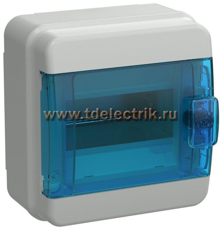 Фотография №1, TEKFOR Корпус пласт. КМПн-6 IP65 син. прозр. дверь IEK