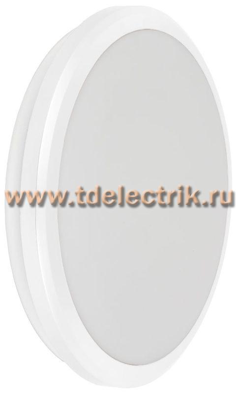 Фотография №1, Светильник LED ДПБ 3003 18Вт IP54 4000K круг белый IEK